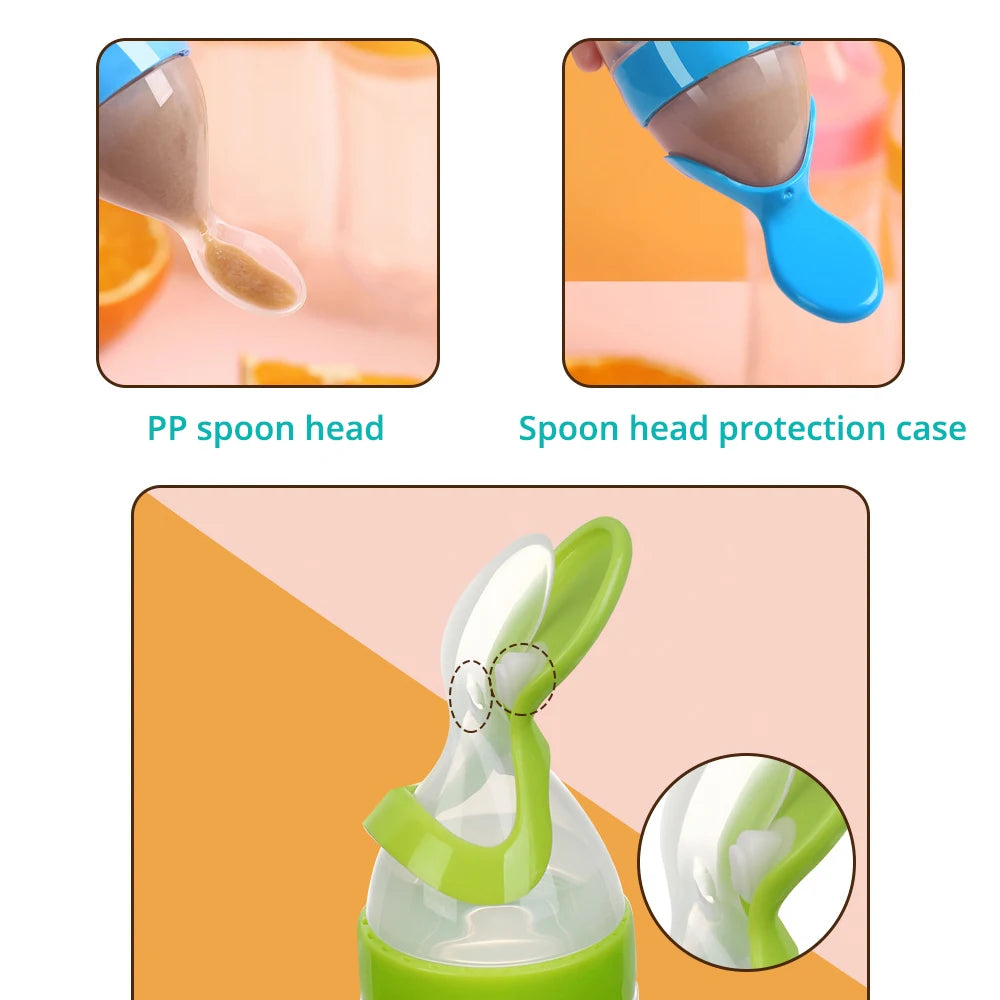 Baby Feeding Bottle With Spoon