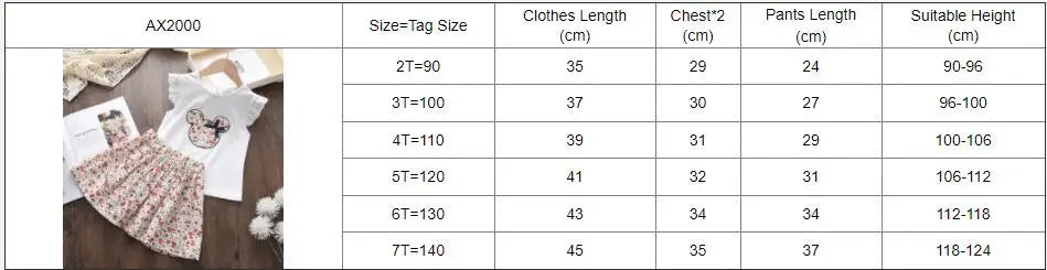 2Pcs Girls Clothes Sets