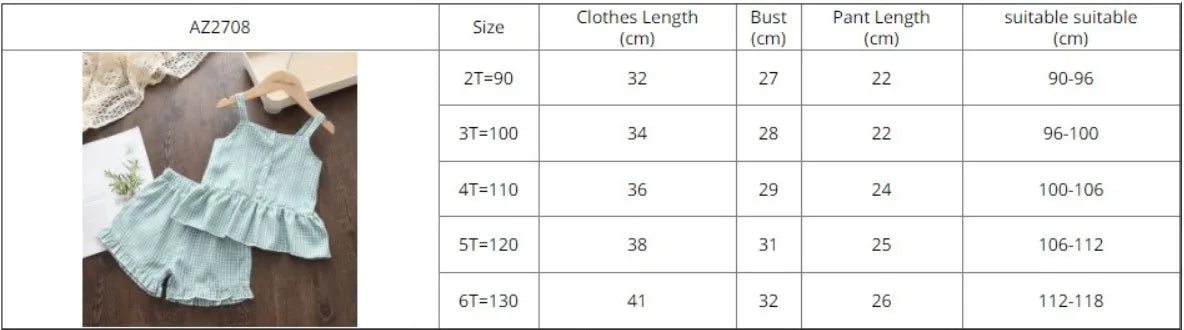 2Pcs Girls Clothes Sets